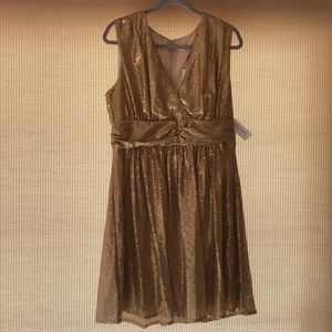 Gold sequin dress